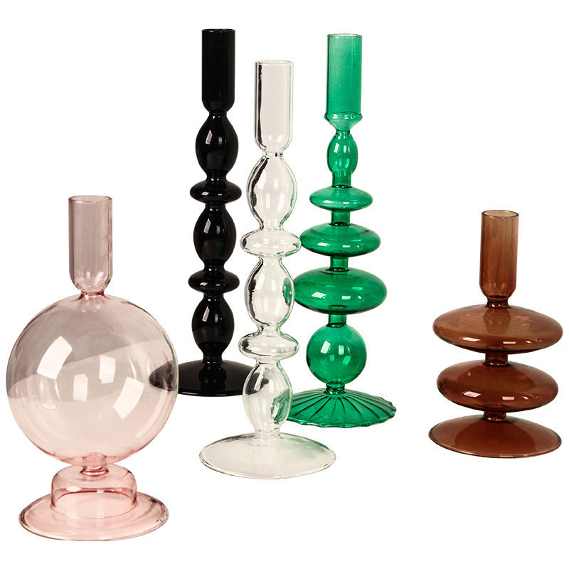 Transparent candle holder

