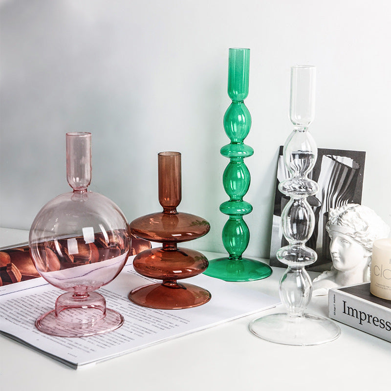 Transparent candle holder

