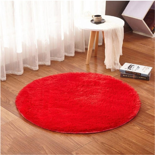 Soft carpet floor mat placed in a cozy living room extending into a modern bedroom setting

