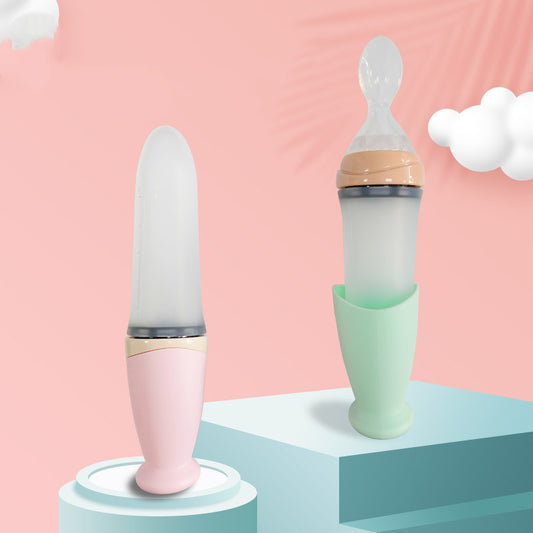 Baby spoon bottle feeder

Rice cereal baby spoon