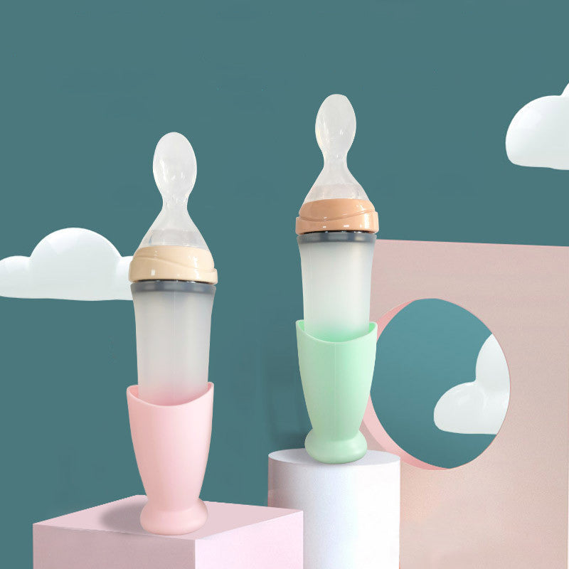 Baby spoon bottle feeder

Rice cereal baby spoon