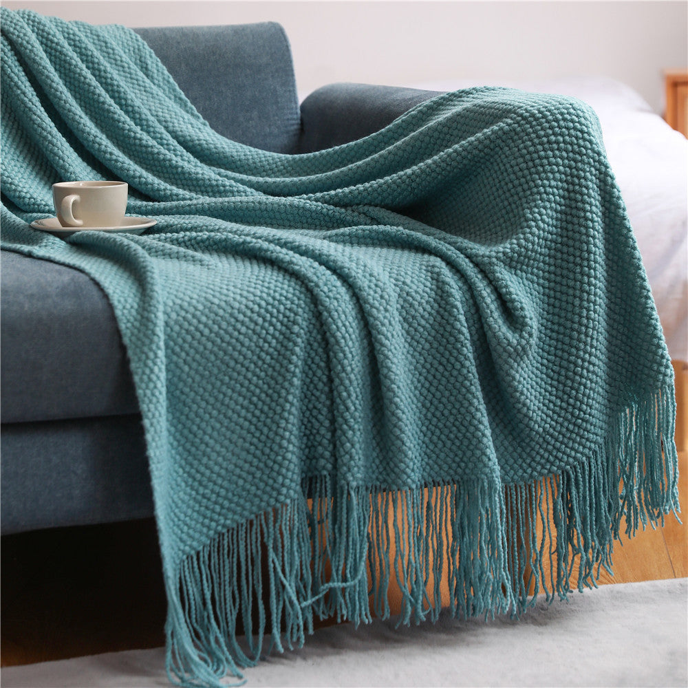 Sofa throw blanket

Decorative knit throw