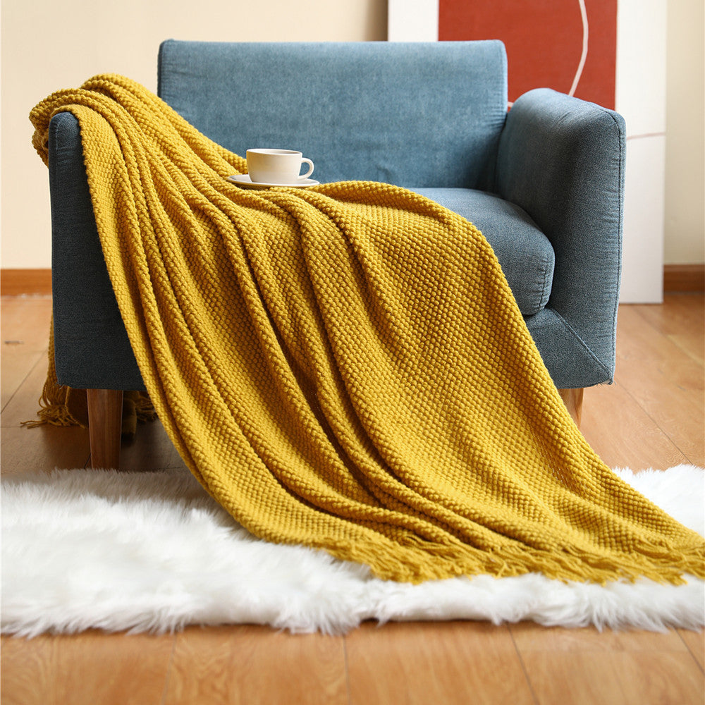 Sofa throw blanket

Decorative knit throw