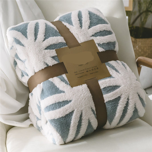 Lamb velvet siesta blanket

Thickened jacquard throw

