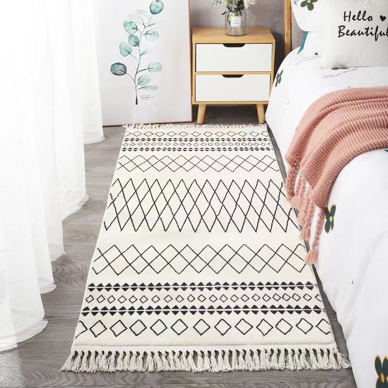 Nordic modern living room carpet under a tea table in a stylish, minimalist interior

