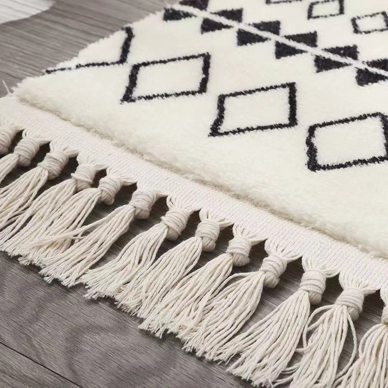 Nordic modern living room carpet under a tea table in a stylish, minimalist interior

