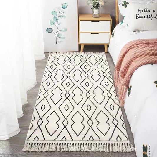 Nordic modern living room carpet under a tea table in a stylish, minimalist interior

