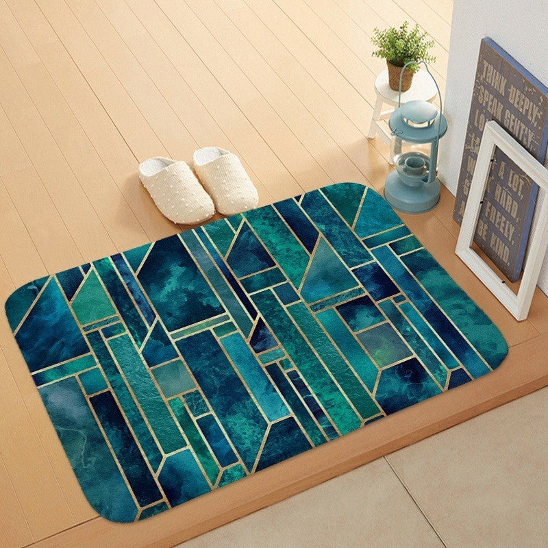 Coral velvet door mat

