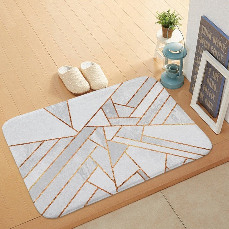 Coral velvet door mat


