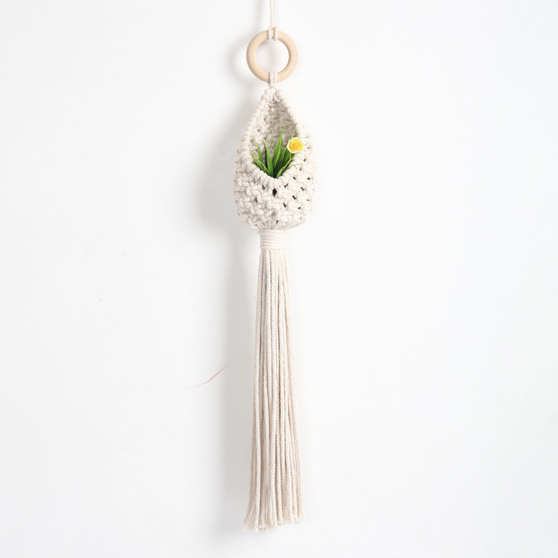 Woven Hanging Basket – Decorative Wall Pocket Organizer - AVENWU