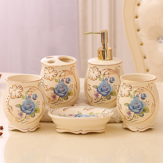 Five-piece bathroom kit

