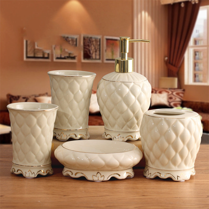 Five-piece bathroom kit

