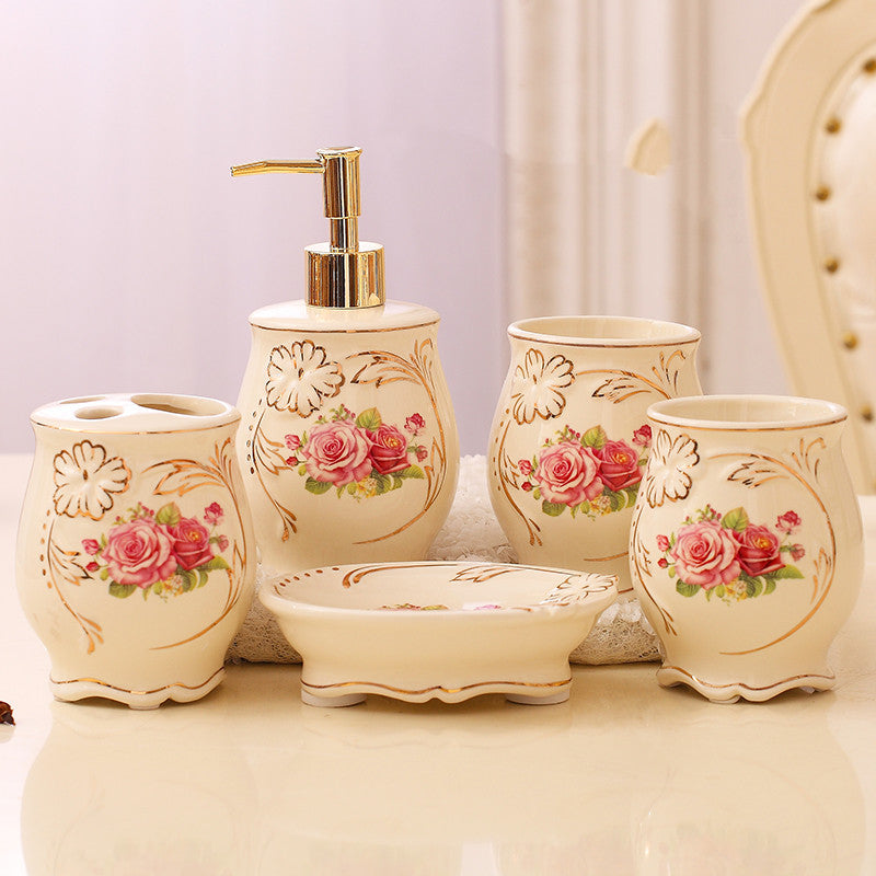 Five-piece bathroom kit

