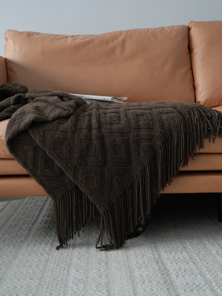 Bed tail throw blanket

Autumn winter bed towel