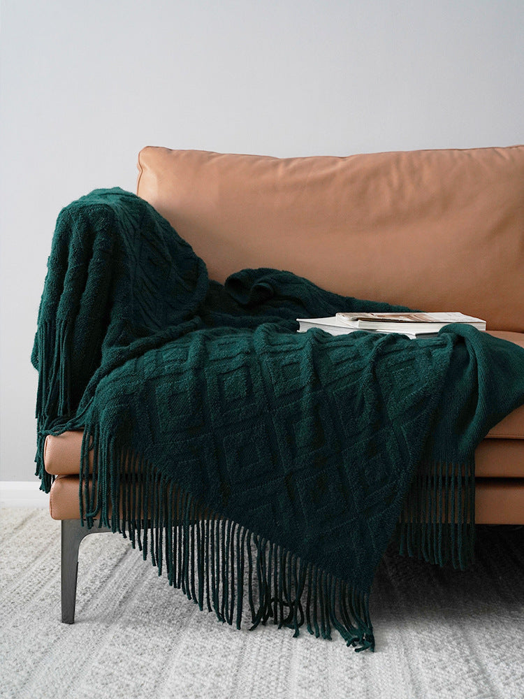 Bed tail throw blanket

Autumn winter bed towel