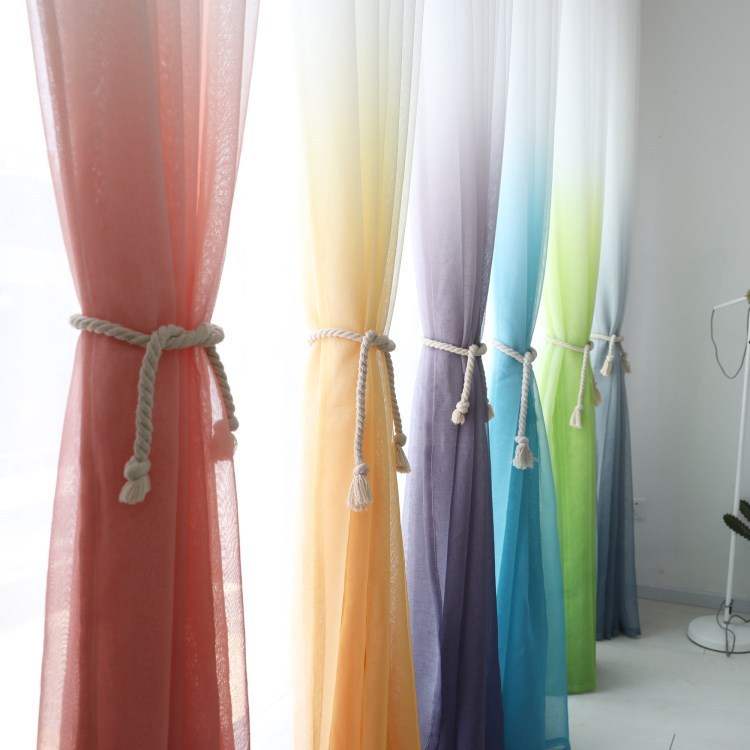 "Stylish Gradient Printed Curtains – Elegant Light-Filtering Screens" - AVENWU