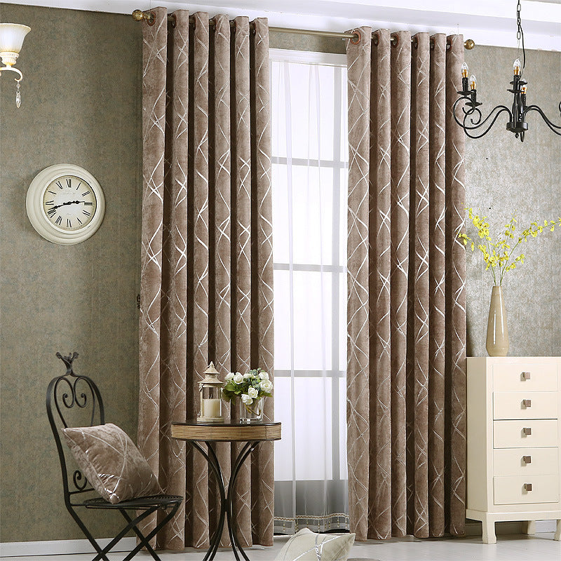 Chenille Blackout Curtains – Modern Light Luxury Style - AVENWU