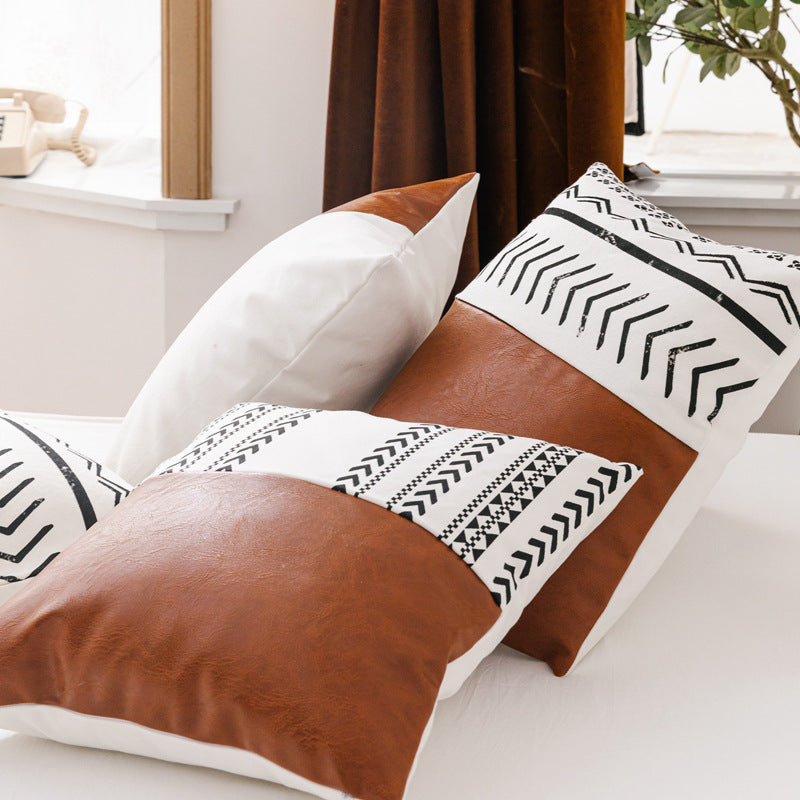 Double sofa cushion on a modern two-seater couch with thick padding and neutral color

