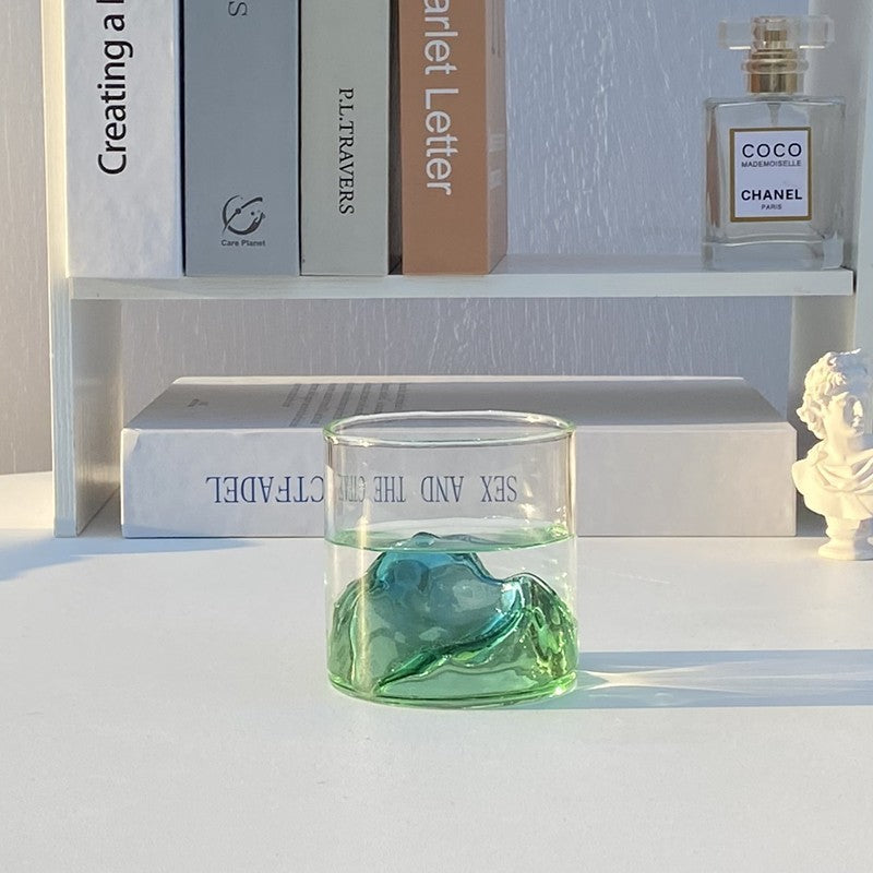 colored glass cup

