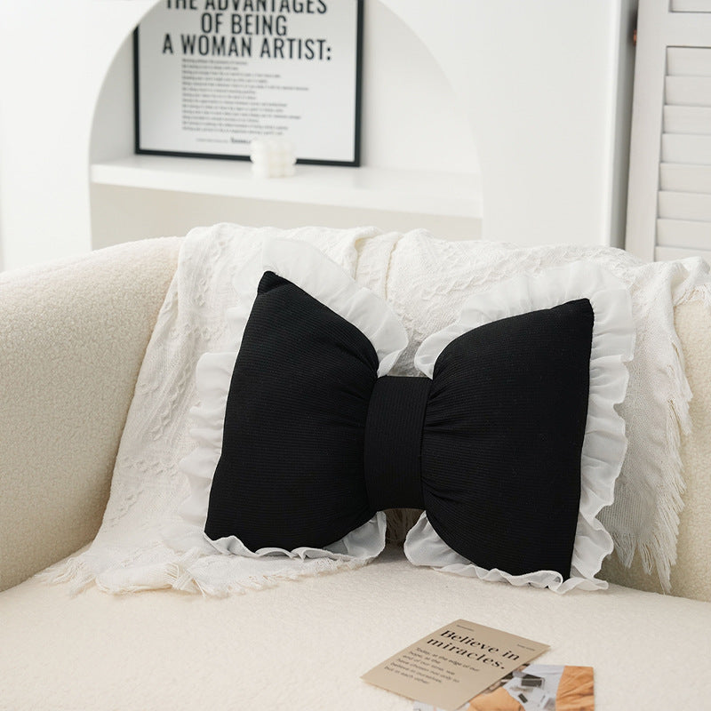 Lace side cushion