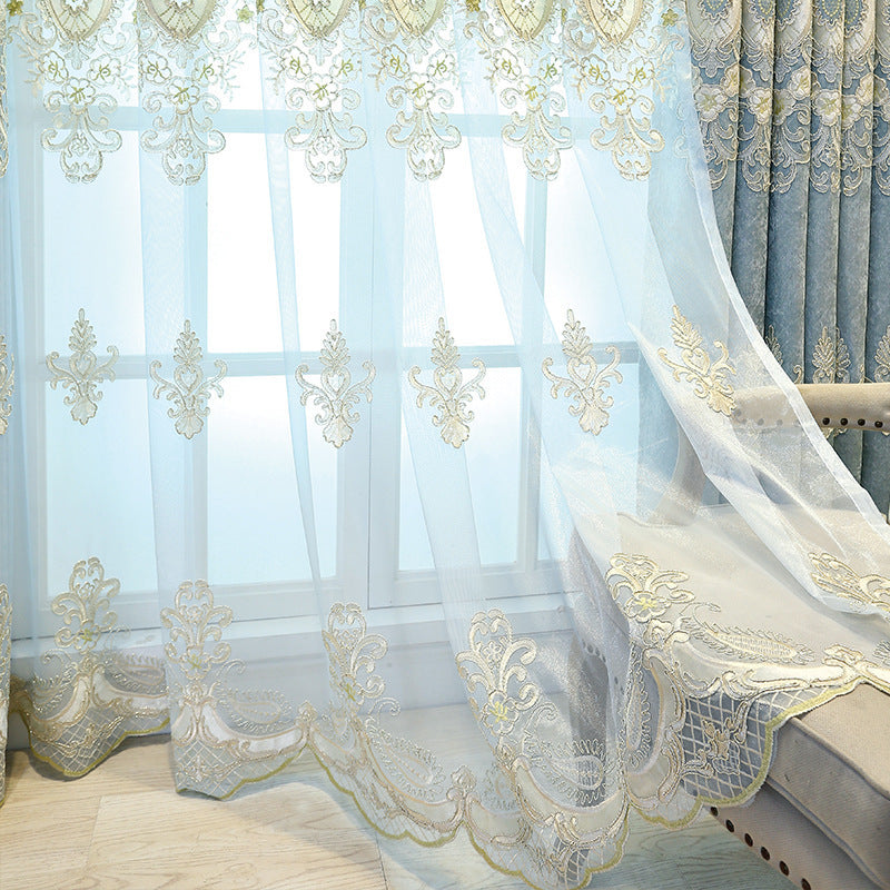Luxury Embroidered Curtains – Light-Blocking Drapes for Bedroom & Living Room - AVENWU