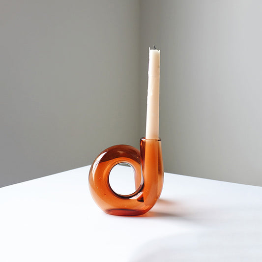 glass candle holder