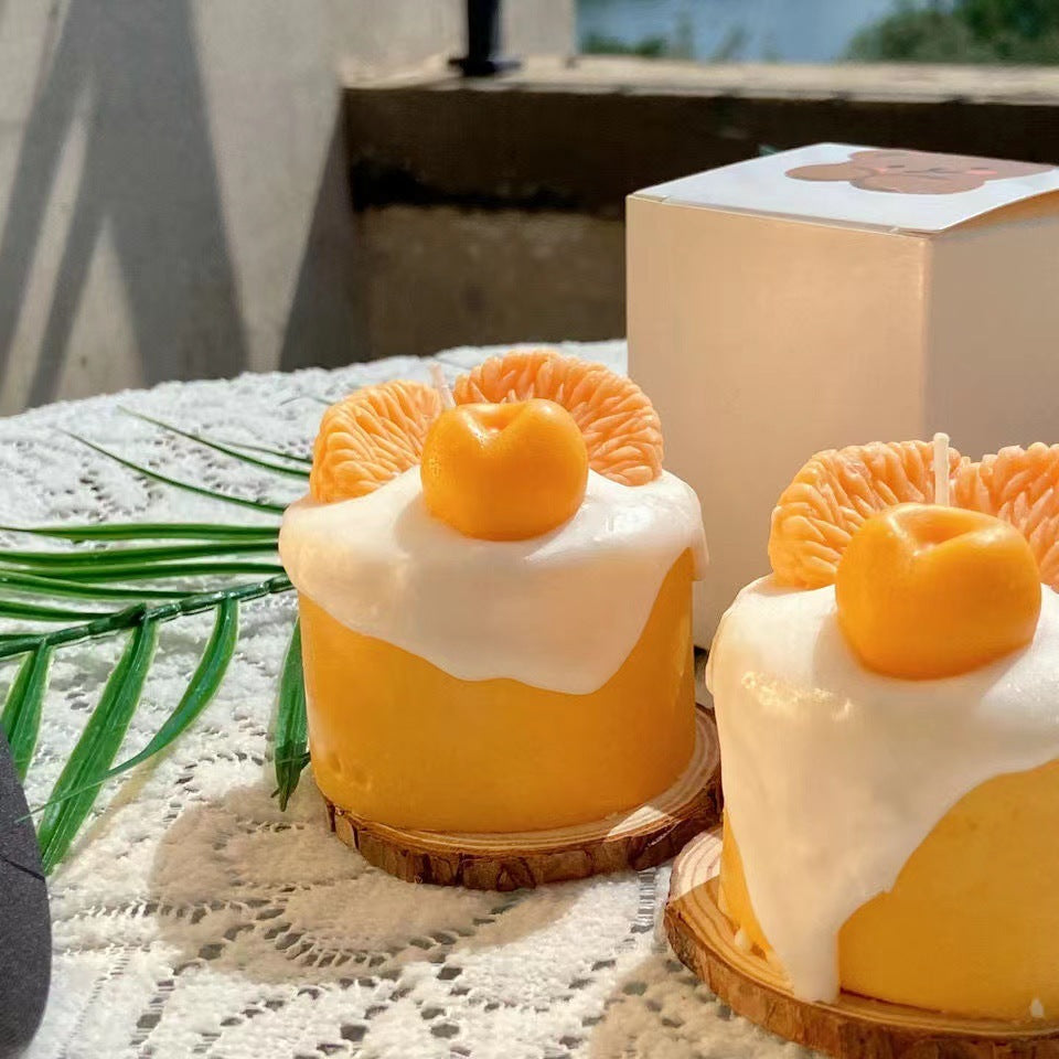 Cute cream candle


