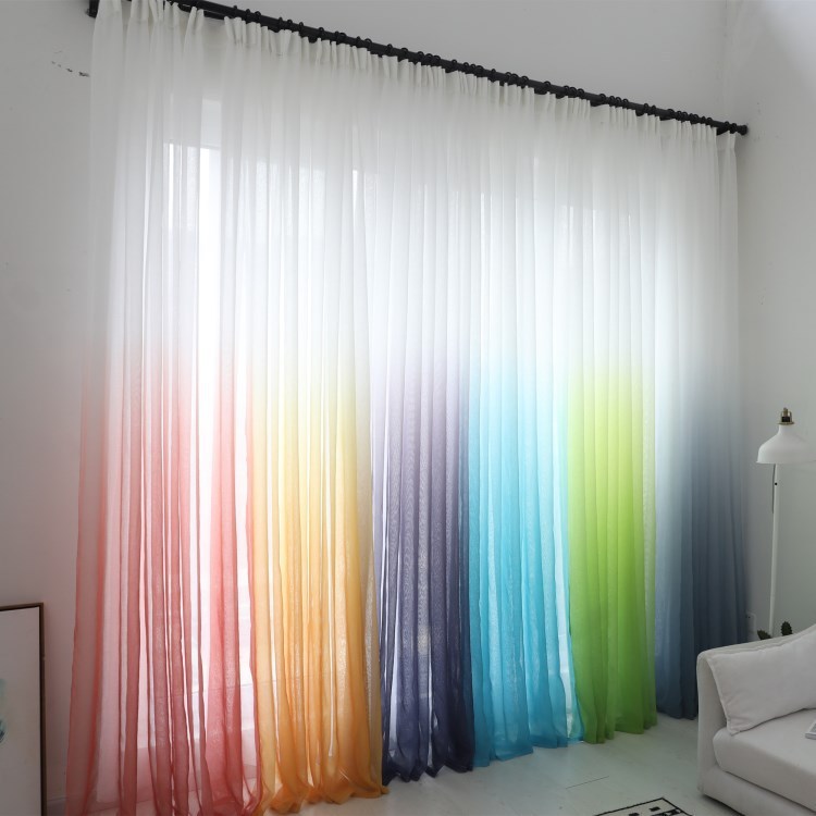 "Stylish Gradient Printed Curtains – Elegant Light-Filtering Screens" - AVENWU