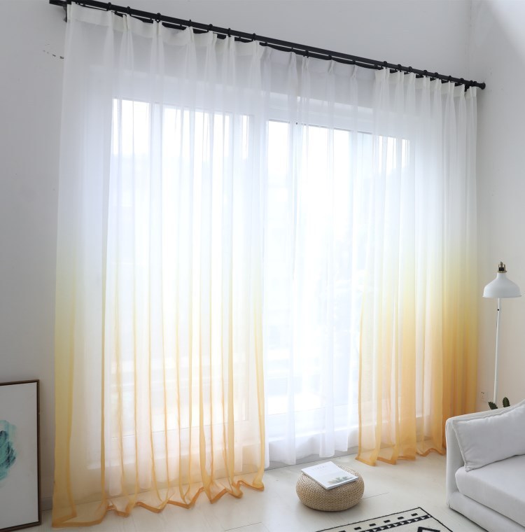 "Stylish Gradient Printed Curtains – Elegant Light-Filtering Screens" - AVENWU