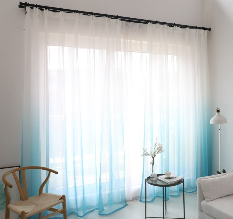 "Stylish Gradient Printed Curtains – Elegant Light-Filtering Screens" - AVENWU