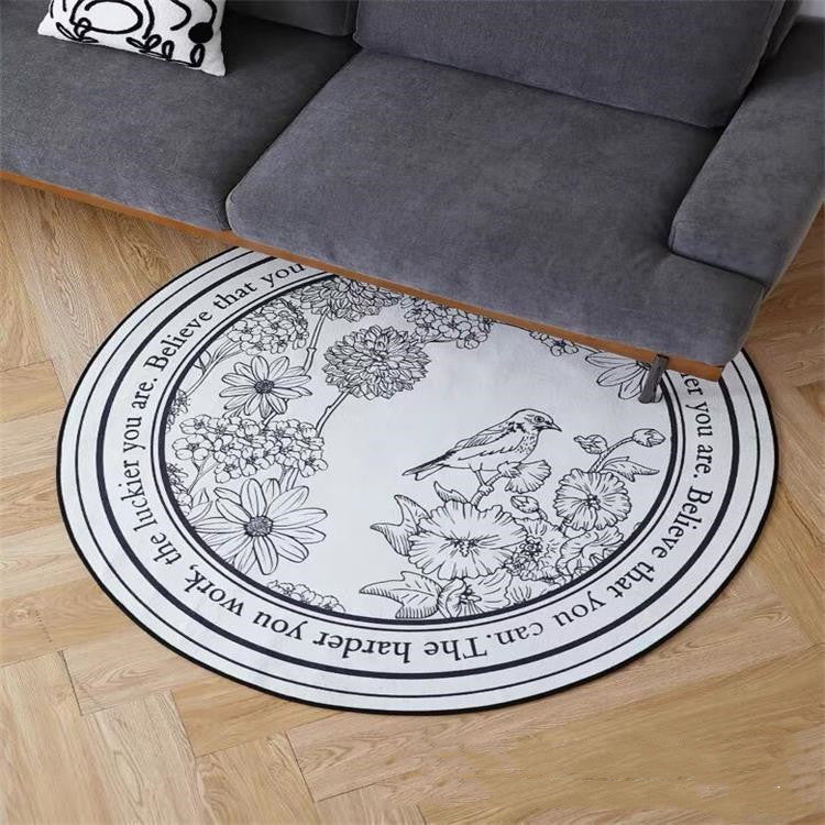Modern Round Carpet – Plush Area Rug for Living Room & Bedside Elegance - AVENWU