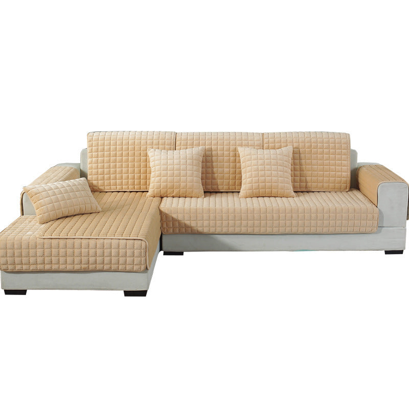 Plush sofa cover for soft couch protection and modern décor.