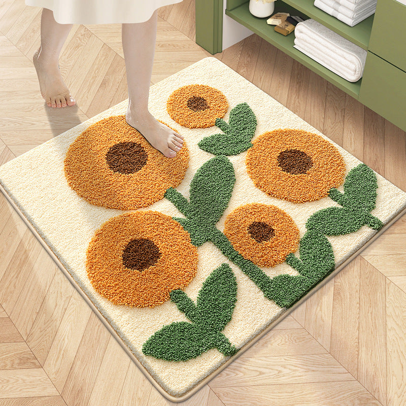 Absorbent floor mat

