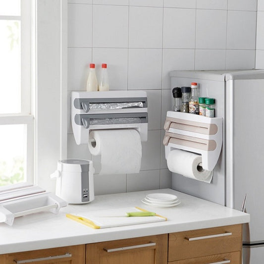 4-in-1 Wall-Mounted Kitchen Roll Holder & Dispenser - AVENWU
