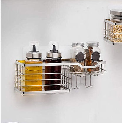 Wall mounted bathroom organizer

