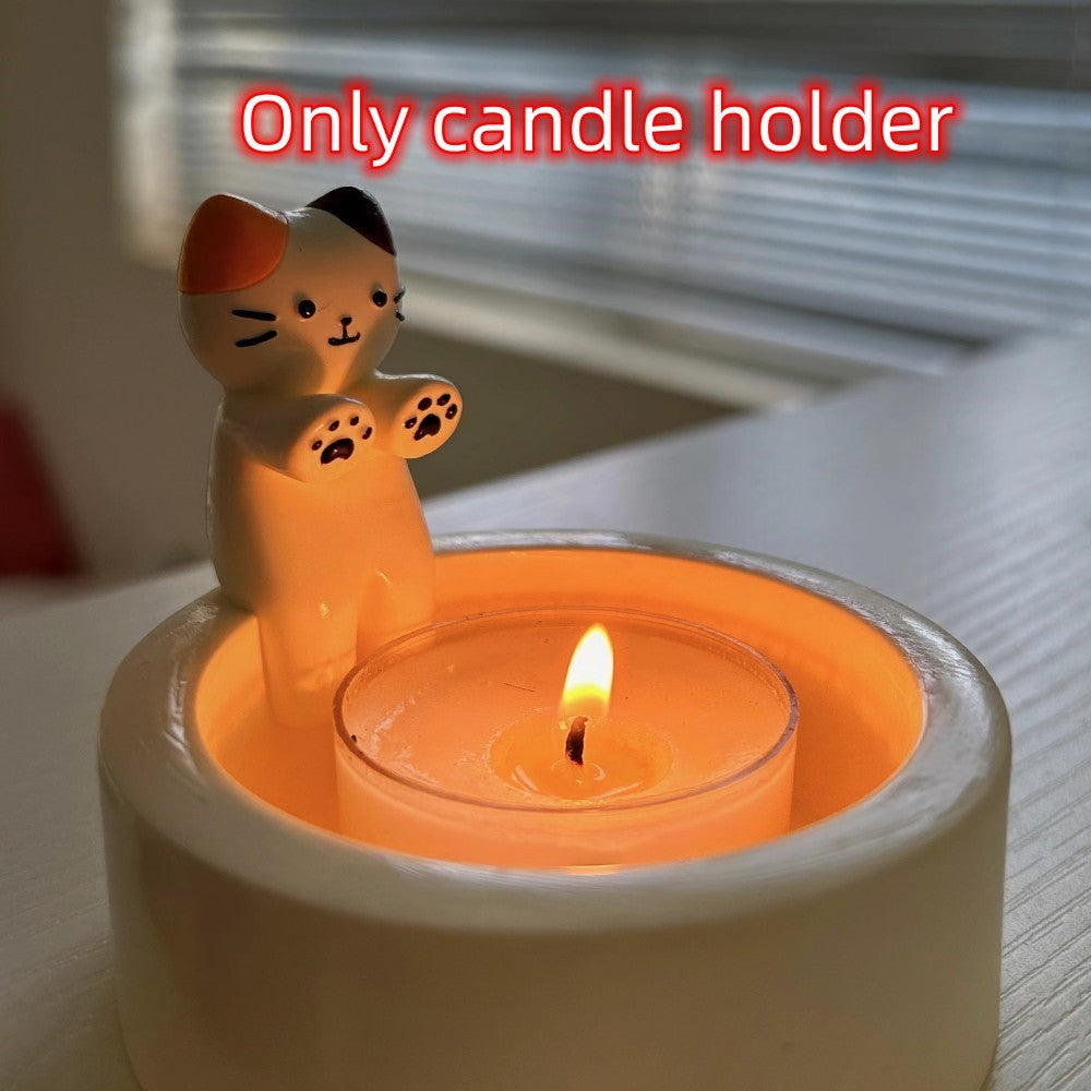 cute kitten candle holder

