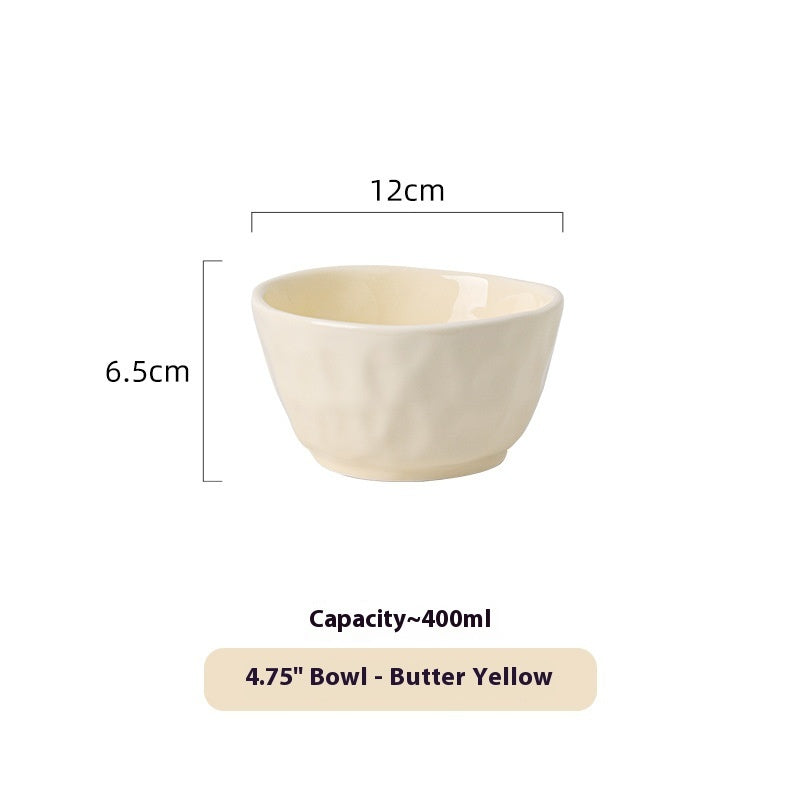 Minimalist Cream Ceramic Tableware Set