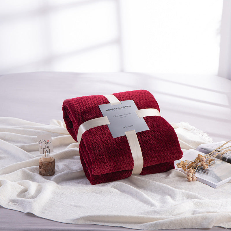 Thick winter throw blanket

Textured flannel sofa blanket
