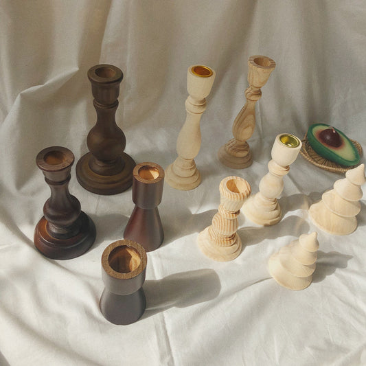 wooden candle holder

