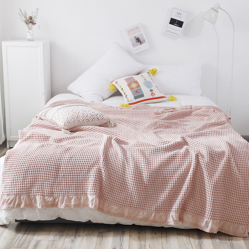 Sofa blanket throw

Lightweight waffle blanket