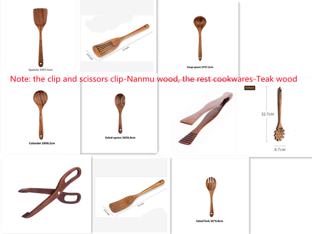 Teak Wood Kitchen Utensil Set