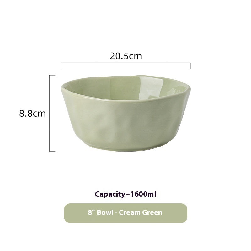 Minimalist Cream Ceramic Tableware Set