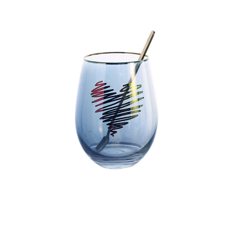 painted glass cup
