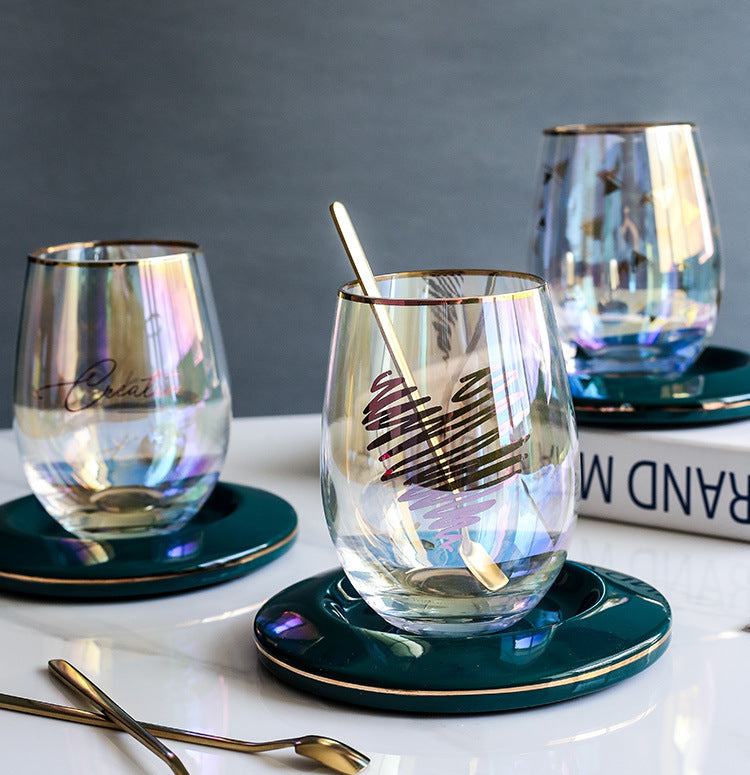 painted glass cup

