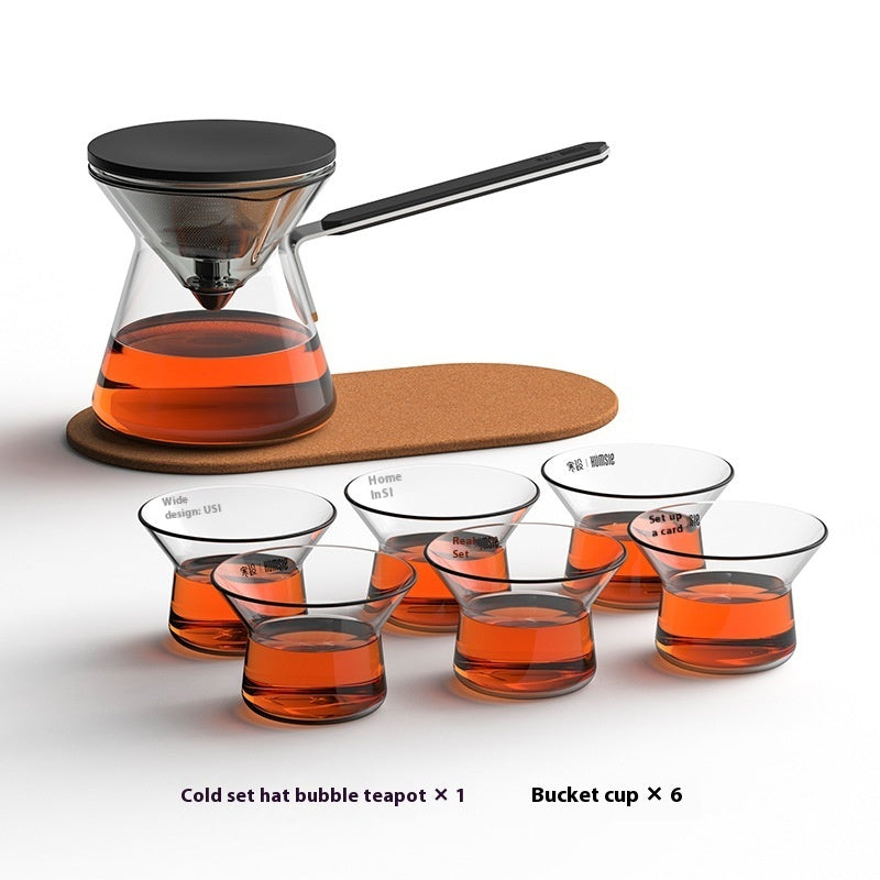 glass tea pot and cup

