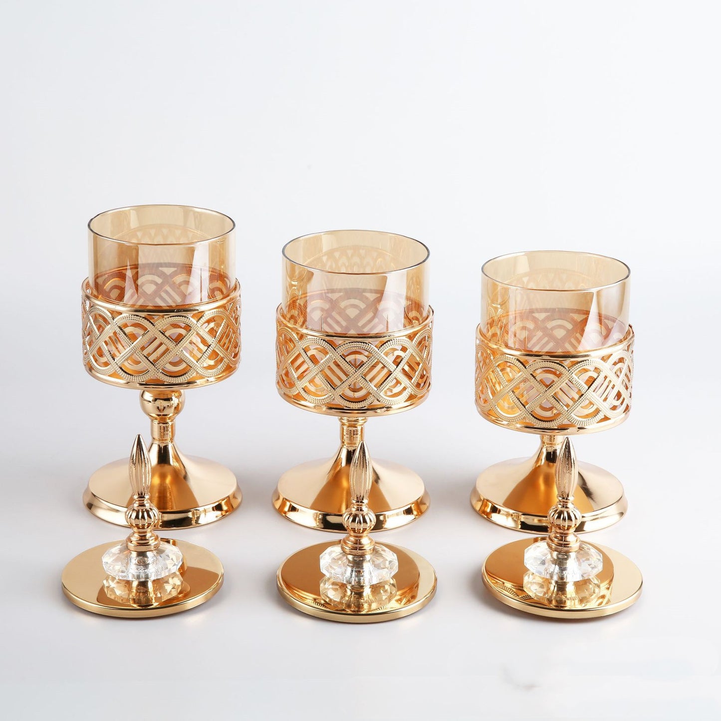 glass table candle holder

