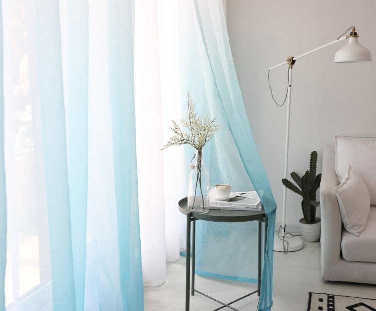 "Stylish Gradient Printed Curtains – Elegant Light-Filtering Screens" - AVENWU