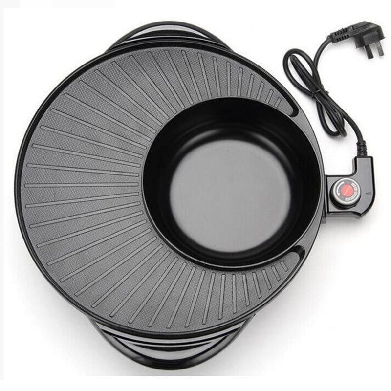 2-in-1 Electric Hot Pot & Grill – Multifunctional Cooker for Indoor BBQ & Hotpot - AVENWU