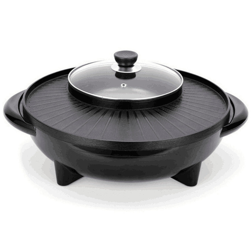 2-in-1 Electric Hot Pot & Grill – Multifunctional Cooker for Indoor BBQ & Hotpot - AVENWU