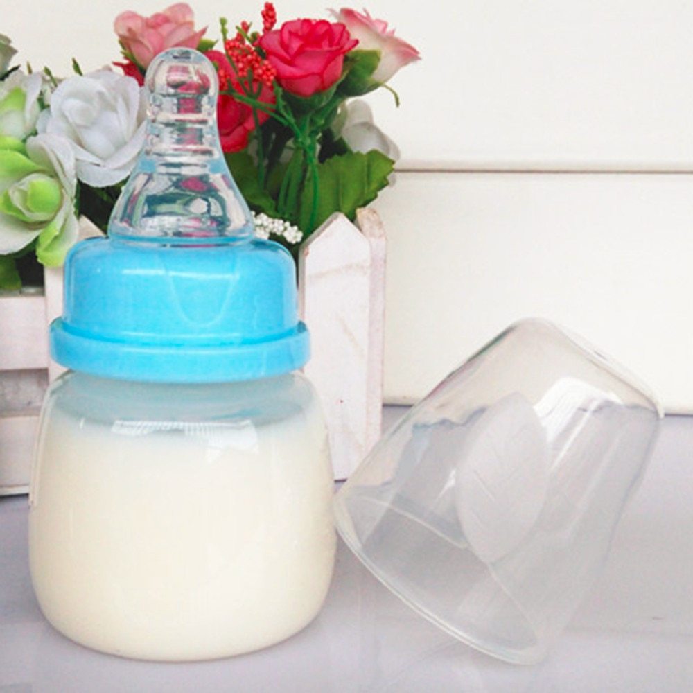 Infant nursing bottle

Baby bottle with nipple

